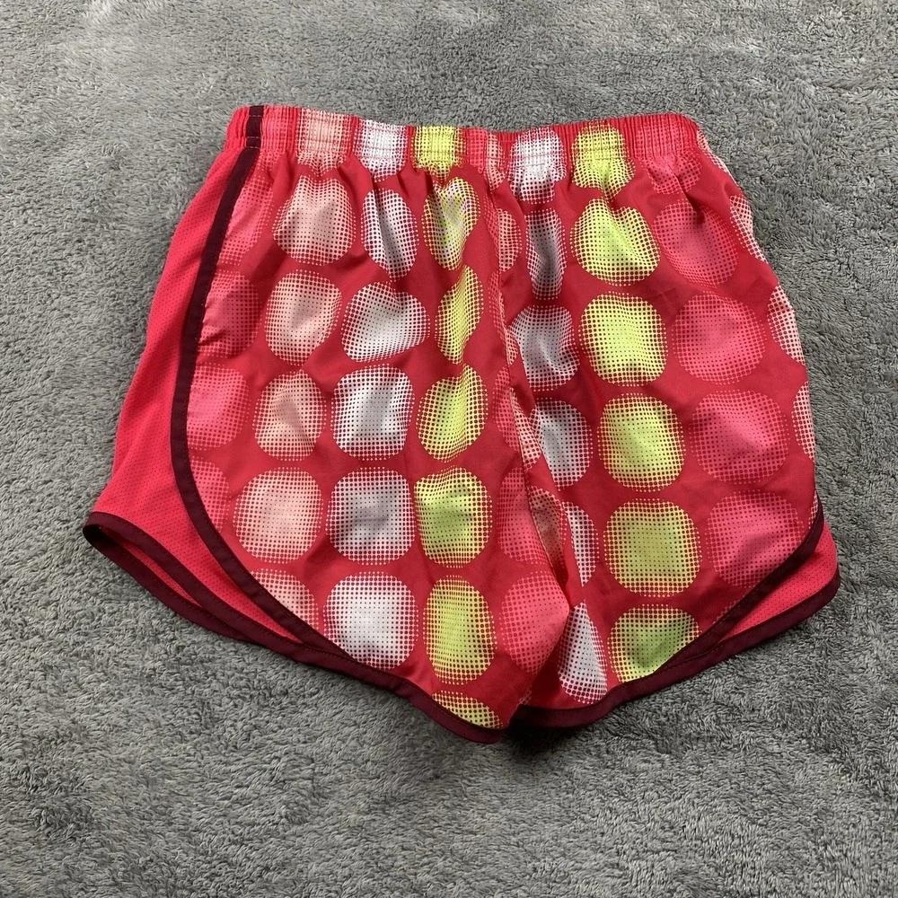 Nike Dri Fit Shorts Womens Size XS Red Circle‎ Dots Athletic